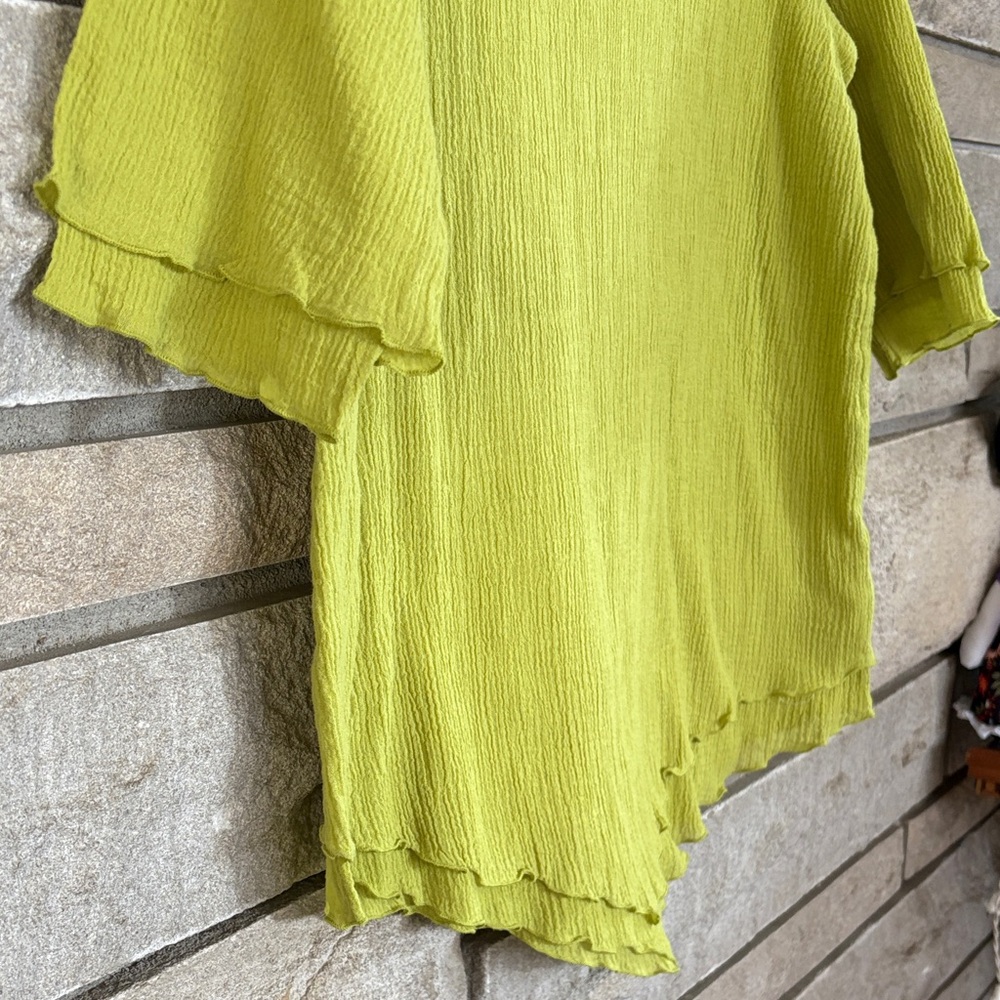 Soft Surroundings Lime Green Scoop Neck Tunic - Picture 4 of 8